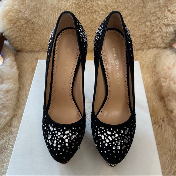 SOLD! NWT Charlotte Olympia Bejewelled Dolly Pumps - Picture 2 of 8